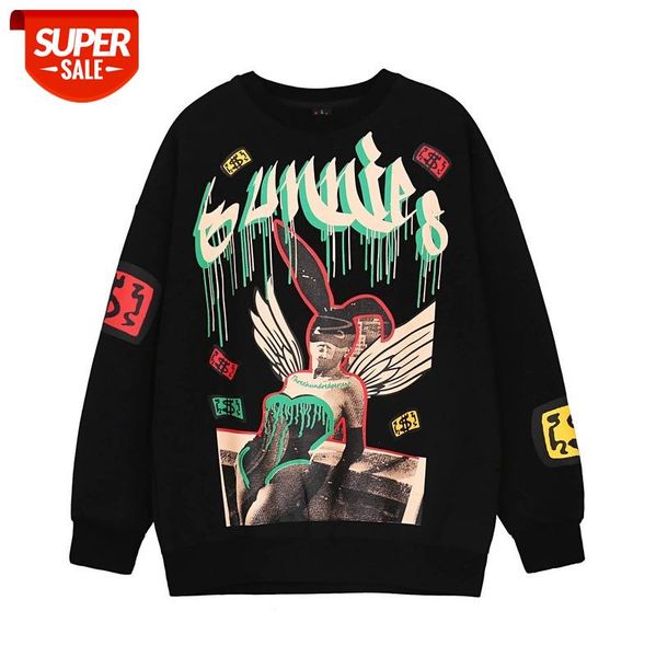 

seveyfan 2021 men's hip hop sweatshirts funny money printed hoodies black autumn cotton pullover for male #i51g