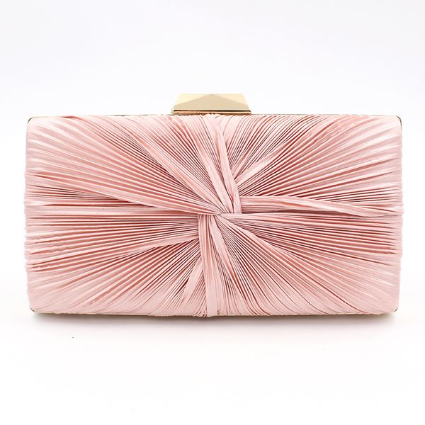 

evening bag simple women's hand pleated soft face dinner chain