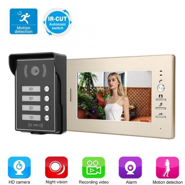 

other door hardware intelligent lcd video intercom security doorbell 4 monitor card reader 110-240v for the home