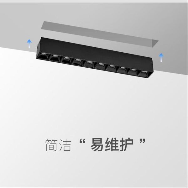 

10pcs 5w 10w 15w led downlight frameless line light bar creative linear recessed ceiling lamps strip living room corridor light