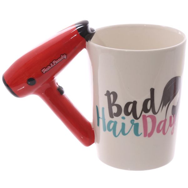 

creative ceramic hair dryer mug ladi tool hair dryer c hair salon bathroom decor vanity decor coffee cup hairdrser gift