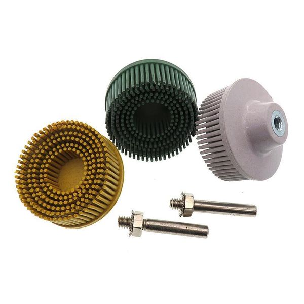 

bristle disc2inch emery rubber abrasive brush polishing grinding wheel with attachment for burr rust scratch qylwqi