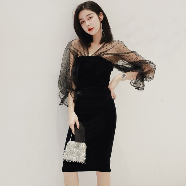 

spring comfortable fashion new arrival backless formal temperamental perspective elegant pencil dress ofxb, White;black