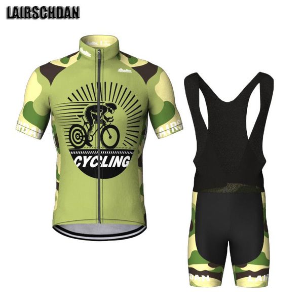 

racing sets lairschdan cycling jersey set man summer road biking wear short sleeve mtb team hombre riding bicycle uniform, Black;blue