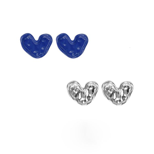 

hip small earrings simple blue female love earrings