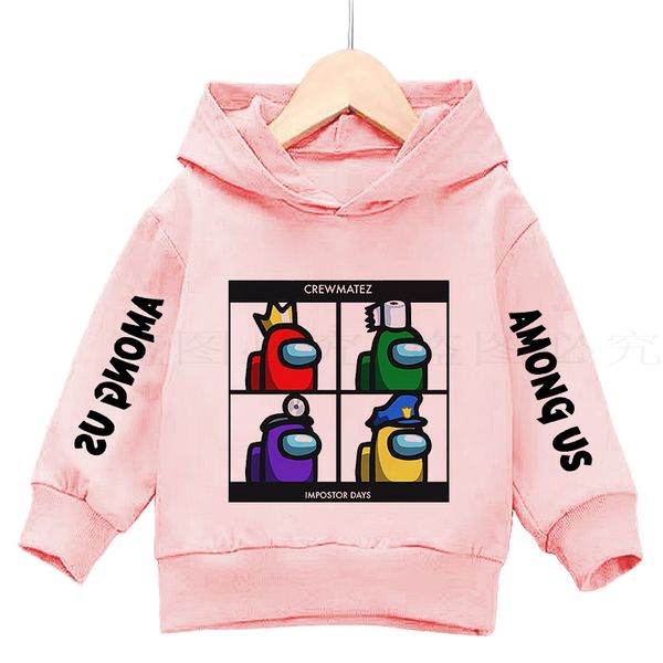 

2020 among us hoodie children sweatshirt long sleeve kid hoodie streetwear video games harajuku clothes cotton hip hop, Black