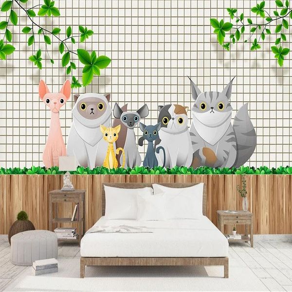 

wallpapers custom any size mural wallpaper 3d stereo animal cartoon wall painting children's bedroom creative home decor papel de parede