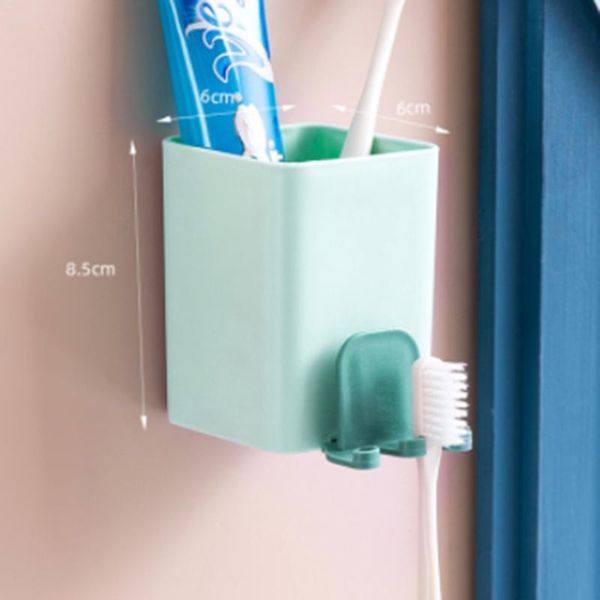 

toothbrush holders wall mounted holder toothpaste self shaver tooth brush dispenser bathroom organizer punch-storage rack