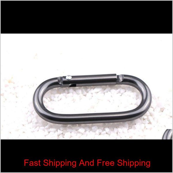 

oval carabiners snap hook aluminum alloy 50x25mm in black and gray for water bottle keys agricult qylbur fivegarden