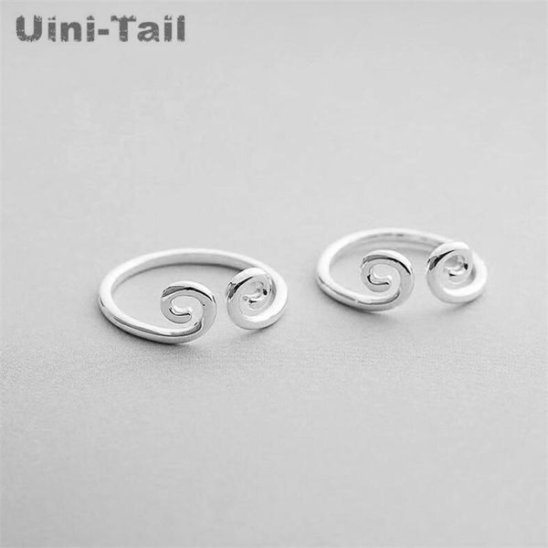 

cluster rings uini-tail 925 sterling silver tail ring female models love the tight spell chinese style small and simple cute open, Golden;silver