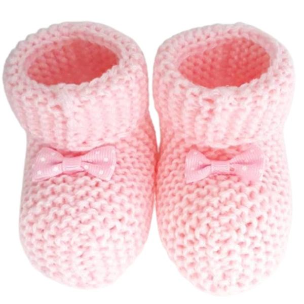 

papyonlu pink knitwear booties 0-6 month, Black;grey