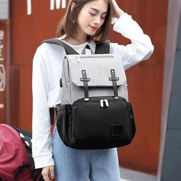 

fashion diaper bag mommy maternity nappy bag large capacity travel backpack nursing for baby care j55