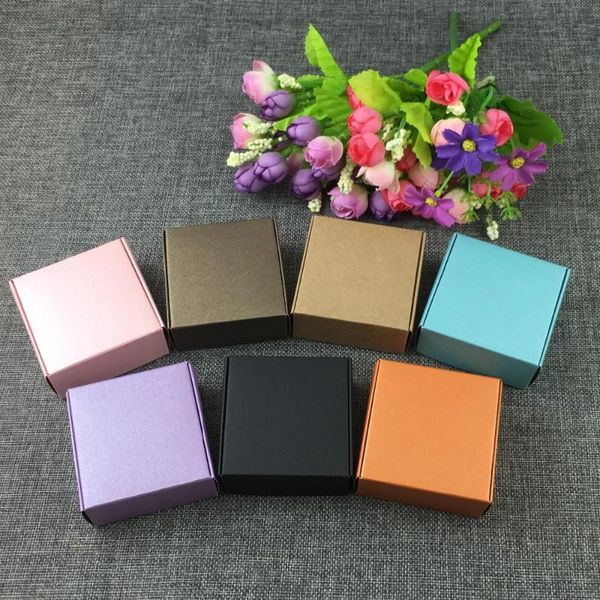 

gift wrap 50pcs/lot kraft paper box packaging rectangle soap cardboard