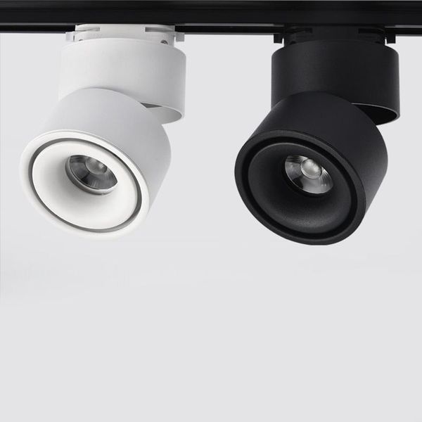 

track lights aluminum cob led light dimmable ceiling rail lighting fixture 7w 12w 15w spotlight replace halogen lamps ac220v