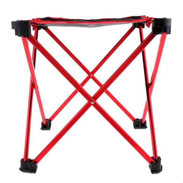 

portable folding stool quad chair with storage bag for camping fishing travel garden beach