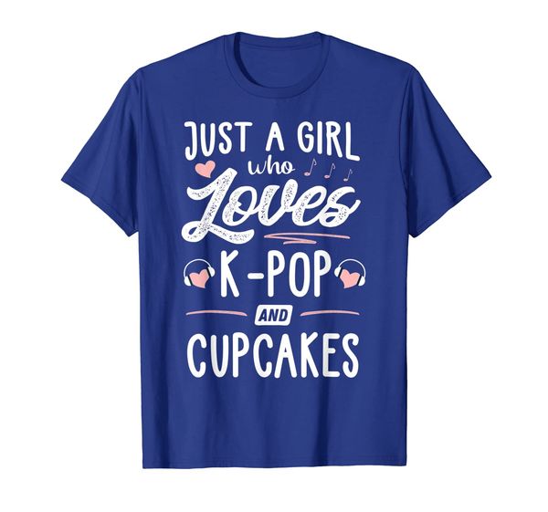 

just a girl who loves k-pop and cupcakes gift women t-shirt, White;black