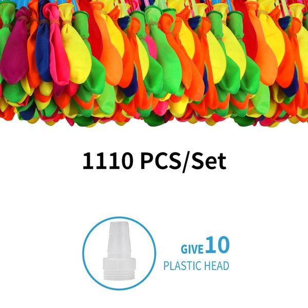 

1110pcs water balloons quick automatic knotting water bombs latex balloon summer outdoor beach children water war game toy party