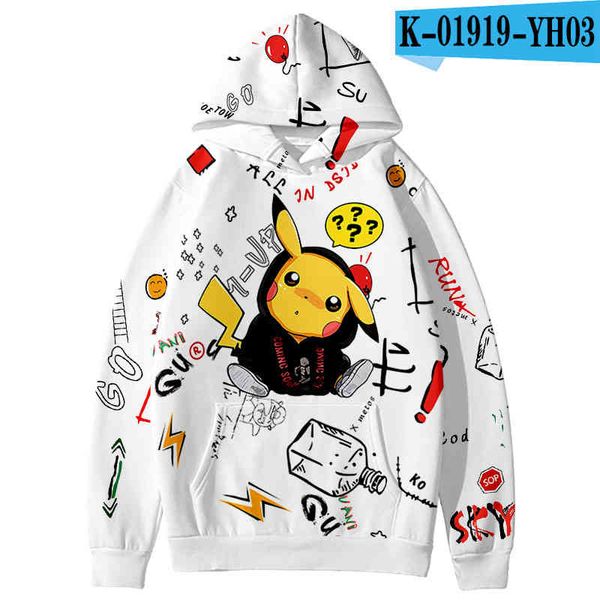 

anime 3d kids casual popular graffiti dign boy/girl hooded girl student hoodie harajuku sweatshirt, Black