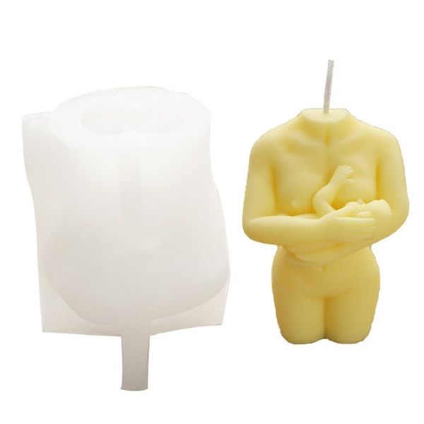 

craft tools curvy figure 3d moulds nude women silicone mold holding babies children, homemade scented candles and plaster diy molds