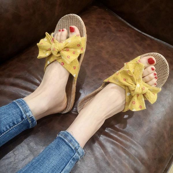 

slippers shoes women fashion women's linen sandalias mujer, Black