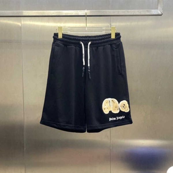 

fashion outlet 21ss chrome fengchao brand summer pa decapitated bear letter flocking casual shorts, White;black