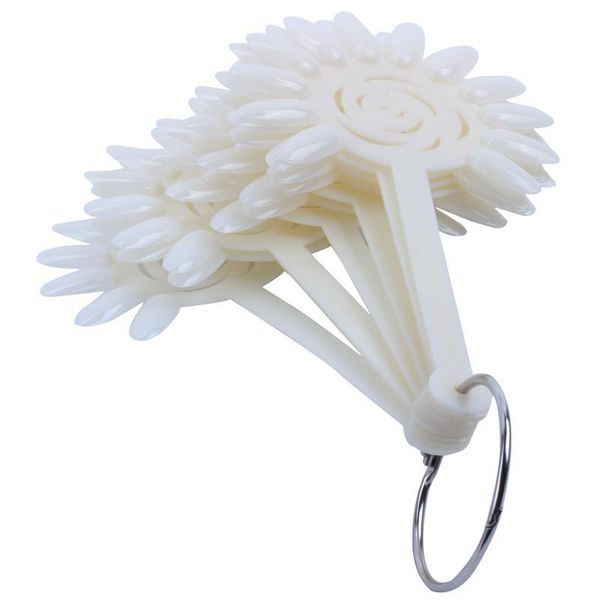 

nail art kits white acrylic uv false design tips polish display practice wheel, 120