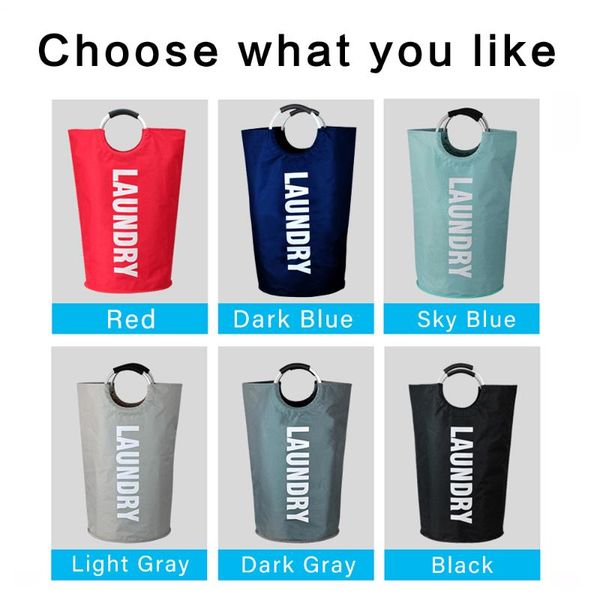 

waterproof foldable large dirty clothes bag oxford cloth wearable laundry bucket household sundries toy portable storage bag