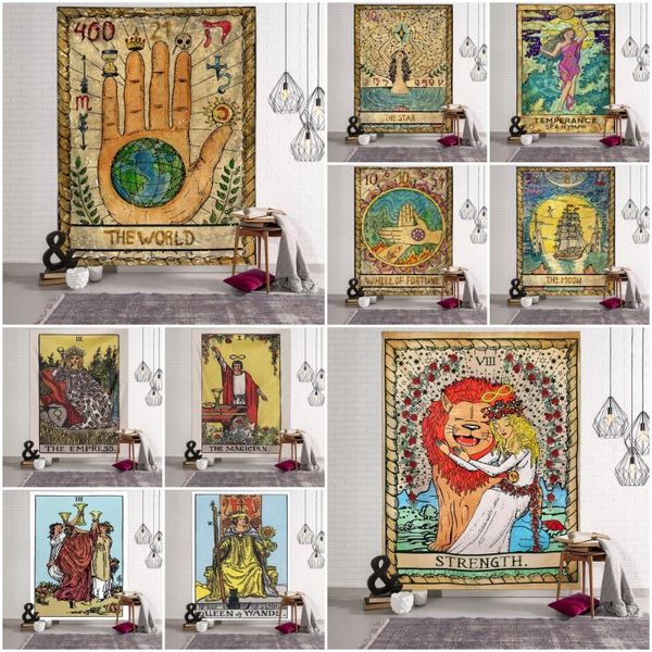 

tapestries moon tarot card wall tapestry witchcraft divination house decoration bohemian hippie hanging