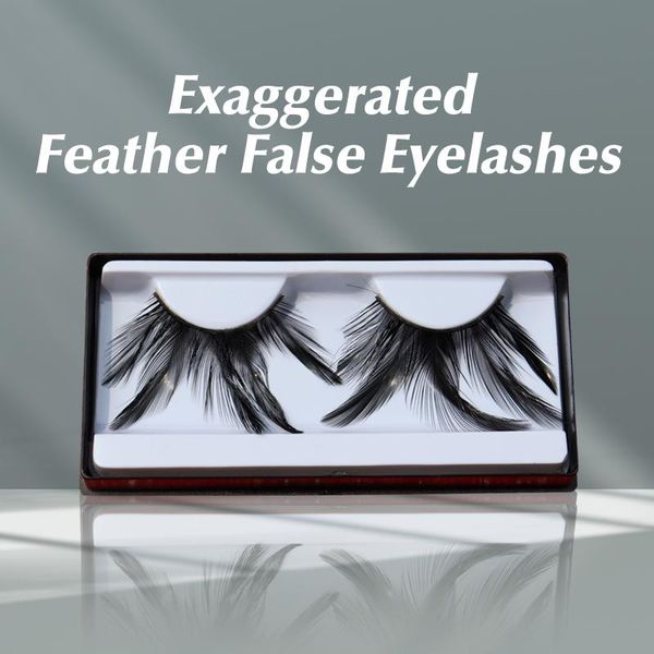 

false eyelashes taoling black feather extension makeup eye lashes halloween xmas show masquerade exaggerated