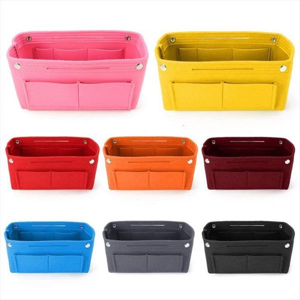 

multifunction handbag organizer purse insert cosmetic bag felt fabric storage pouch case lx9f