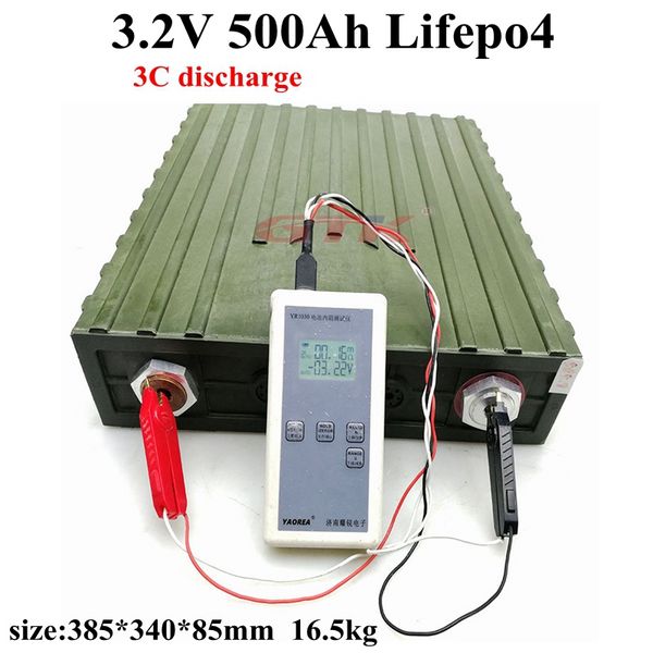 Neue 3,2 V 500 Ah Lifepo4 Lithiumbatterie 3C Entladung für 12 V 24 V 48 V Solarenergiespeicher Wohnmobil Wechselrichter RV Batteriepack