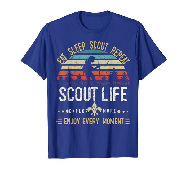 

eat sleep scout repeat | vintage scouting scout life t-shirt, White;black