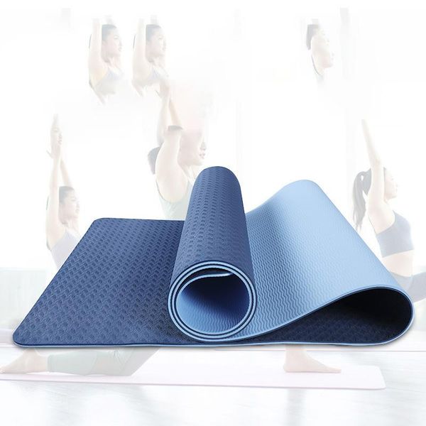 

yoga mats tpe mat fitness exercise beginner non-slip two-color gymnastics