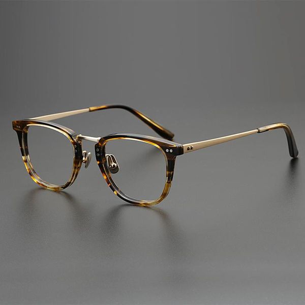 

fashion sunglasses frames 2021 vintage acetate glasses frame men women square myopia prescription optical eyeglasses retro computer eyewear, Black