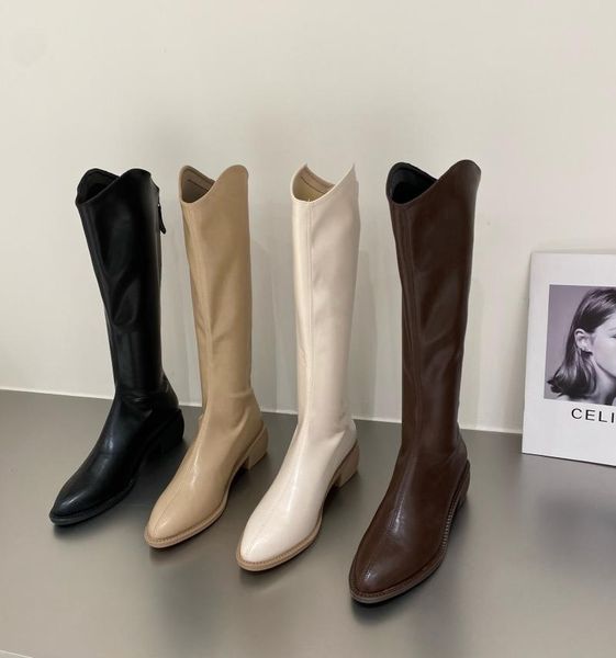 

boots long western cowboy boot women's shoes rider spring and autumn, Black