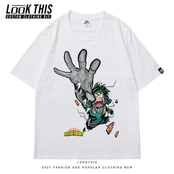 

women's t-shirt bakugou anime my hero academia print female white t-shirts harajuku street casual e girl loose
