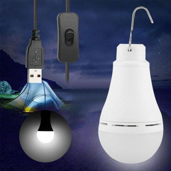 

lawn lamps portable lanterns 5w usb led bulb light with switch button home emergency night lamp for hiking camping outdoor garden lighting
