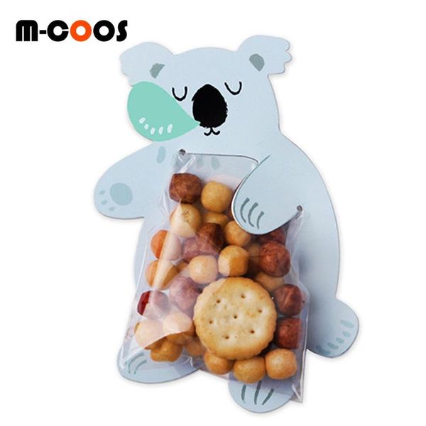 

gift wrap 10pcs/bag creative card candy biscuit packaging bag cute cartoon animal baking decoration bags