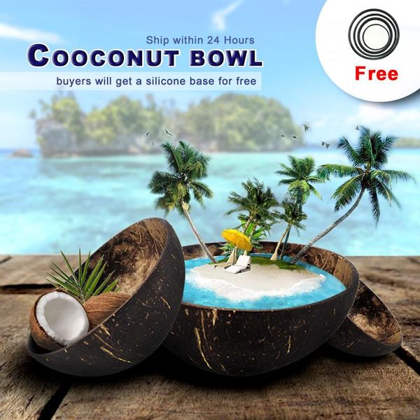 

bowls healthy natural coconut bowl with fruit salad and rice creative wooden for kitchen decoration