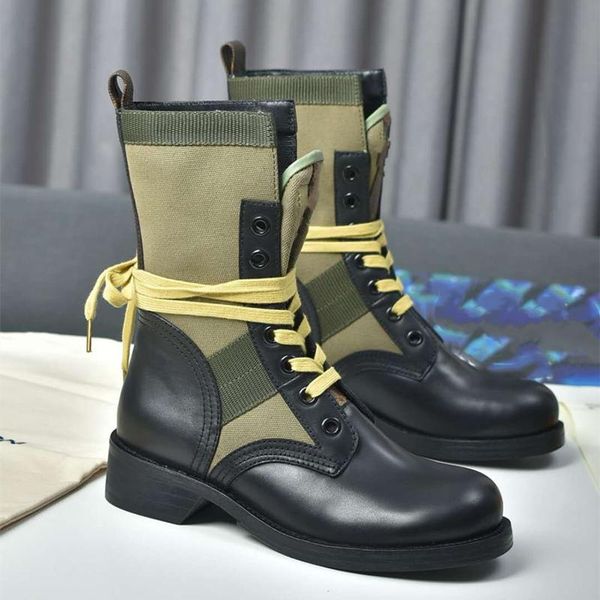 

boots fashion women platform mixed colors designer genuine leather handmade fall winter shoes, Black