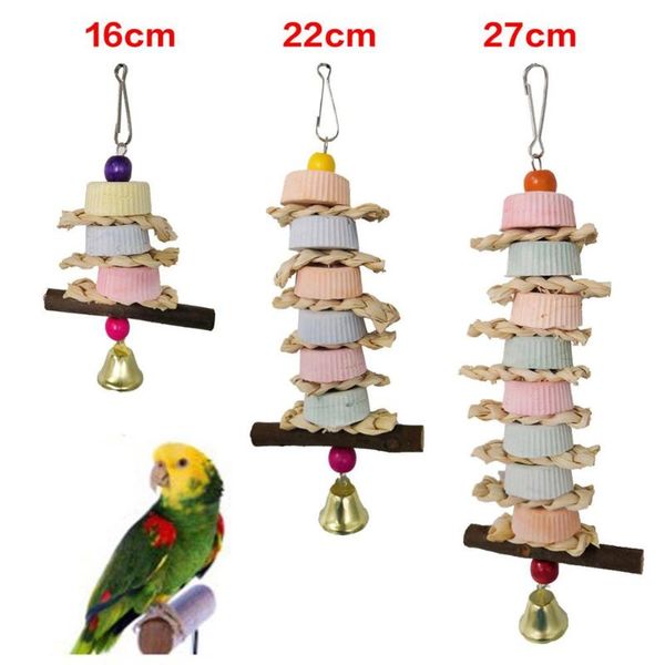 

parrot calcium supplement biting supplies bird toy molars stone bite string straw corn peel toy