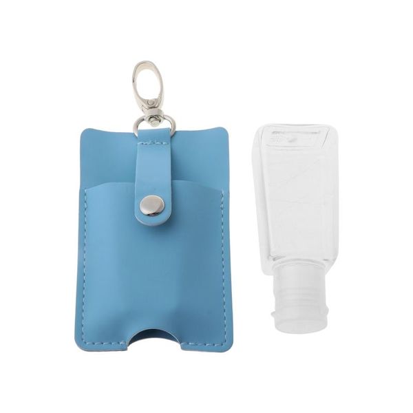 

storage bottles & jars 2021 pu hand sanitizer keychain holder refillable containers 30ml flip cap travel bottle reusable with carri