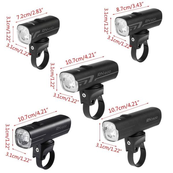 

rn400/600/900/1200/1500 bike front light usb rechargeable type-c bicycle lamp