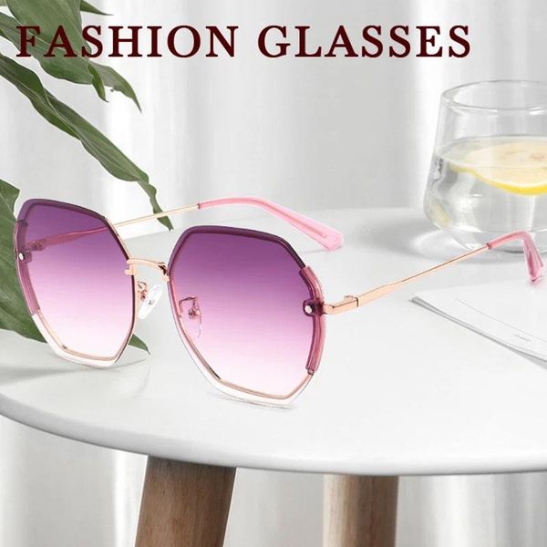 

sunglasses oimg high definition polarized trend ladies designer tr frameless quality uv400 glasses, White;black