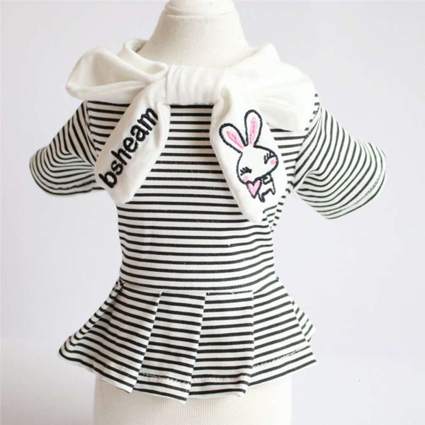 

pet clothing spring and summer small dog teddy striped drs new