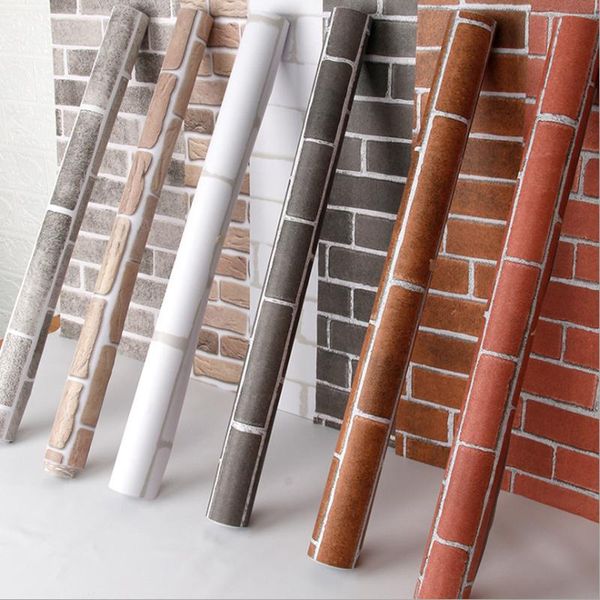 

wallpapers brick pattern decorative seli-adhesive film for bedroom living room decor with matte grain surface wall sticker