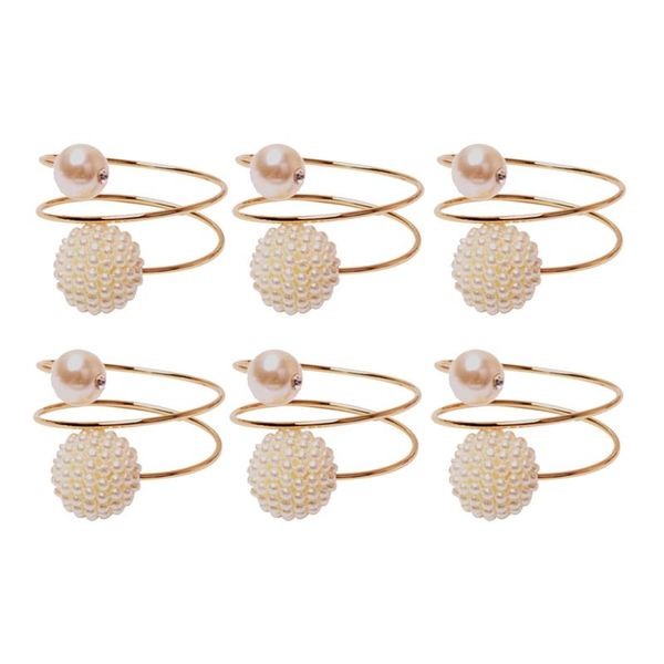 

napkin rings 6pcs/lot wedding pearl series buckle bayberry ball tissue ring