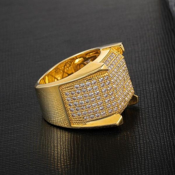 

cluster rings wolftide hip hop bling finger cz cubic zircon fashion male rock punk jewelry gifts for men and women, Golden;silver