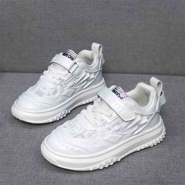 

girls' summer sports 2021 new medium and large children's breathable mesh red dad shoes boys' little white shoes, Black