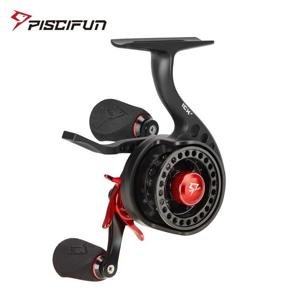 

baitcasting reels piscifun icx precision ice fishing reel 2.6:1 inline ultra smooth strength cnc-machined aluminum 7+1 shielded